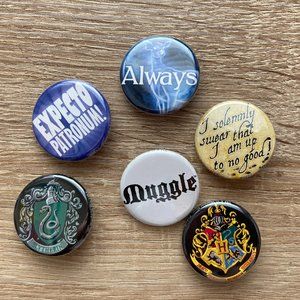 Harry Potter Pins - Set of 6